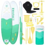 HUIIKE Stand Up Paddling Board mit Zubehör, Paddel, Finnen, Pumpe. Paddle Sup Board Aufblasbar Hohe Stabilität und Widerstandsfähigkeit. 305 x 84 x 15 cm, Belastbar bis 130 kg