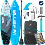 Bluefin Cruise 10'8 aufblasbares Paddleboard | Premium-SUP-Paket & Zubehör | Rutschfestes Deckpad & leicht | 6' Dickes Allround-SUP-Paddleboard | Stand-up-Board für Erwachsene & Jugendliche