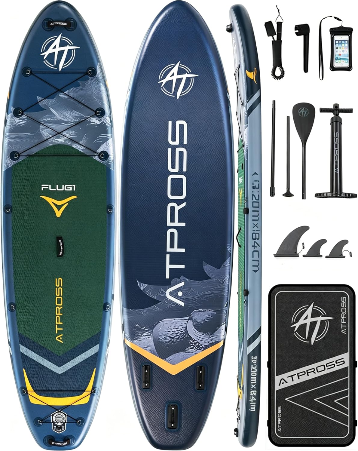 81qLywsGfgL._AC_SL1500 Stand Up Paddling Board mit Sitz & Zubehör Set, 320x84cm Extra Breit SUP Board für 2 Personen, 200kg Tragkraft, Rutschfestes Stand Up Paddle zum Surfen