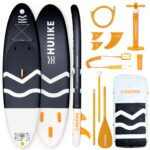 HUIIKE Stand Up Paddling Board mit Zubehör, Paddel, Finnen, Leash, Pumpe, Rucksack. SUP-Board Aufblasbar Hoher Stabilität und Widerstandsfähigkeit. Zum Kajak Umbaubar 305-365 cm, trägt 130-170 kg