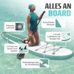 Fitleap Premium Stand Up Paddle Board aufblasbar - SUP Board Set mit Hochdruckpumpe, verstellbarem Paddel und Rucksack - Ideal für Anfänger und Profis - Perfekt für Yoga, Surfen und Wassersport