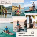 FEATH-R-LITE Aufblasbares Stand Up Paddle Board SUP mit Paddleboard Zubehör, Multifunktionale Paddle Boards Rutschfestes Deck Design für Erwachsene und Jugendliche