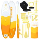 HUIIKE Stand Up Paddling Board mit Zubehör, Paddel, Finnen, Pumpe. Paddle Sup Board Aufblasbar Hohe Stabilität und Widerstandsfähigkeit. 305 x 84 x 15 cm, Belastbar bis 130 kg