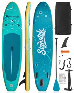 Signstek Stand Up Paddling Board Aufblasbares SUP Board Set Aufblasbar Paddle Surfboard Stabiles Leichtgewicht Komplettes Zubehör
