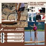 SUP Board Set, Stand Up Paddling Board Aufblasbar, 320cm 335cm stabil für Erwachsene bis 150 kg mit kompletten Zubehör Surfbrett für Anfänger