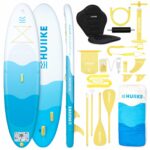 HUIIKE Stand Up Paddling Board mit Zubehör, Paddel, Finnen, Pumpe. Paddle Sup Board Aufblasbar Hohe Stabilität und Widerstandsfähigkeit. 305 x 84 x 15 cm, Belastbar bis 130 kg