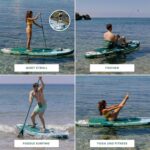 HUIIKE Stand Up Paddling Board mit Zubehör, Paddel, Finnen, Pumpe. Paddle Sup Board Aufblasbar Hohe Stabilität und Widerstandsfähigkeit. 305 x 84 x 15 cm, Belastbar bis 130 kg