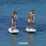 HUIIKE Stand Up Paddling Board mit Zubehör, Paddel, Finnen, Pumpe. Paddle Sup Board Aufblasbar Hohe Stabilität und Widerstandsfähigkeit. 305 x 84 x 15 cm, Belastbar bis 130 kg