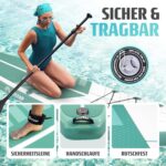 Fitleap Premium Stand Up Paddle Board aufblasbar - SUP Board Set mit Hochdruckpumpe, verstellbarem Paddel und Rucksack - Ideal für Anfänger und Profis - Perfekt für Yoga, Surfen und Wassersport