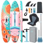ZLX Stand Up Paddling Board 350x89cm,SUP Board Set,Stand Up Paddle mit Einzigartige Mittelfinne,Rutschfester Deckpad,Standup Paddle Board 250kg Tragkraft,für Erwachsene,Anfänger,alle Könnensstufen