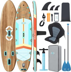 ZLX Stand Up Paddling Board 350x89cm,SUP Board Set,Stand Up Paddle mit Einzigartige Mittelfinne,Rutschfester Deckpad,Standup Paddle Board 250kg Tragkraft,für Erwachsene,Anfänger,alle Könnensstufen